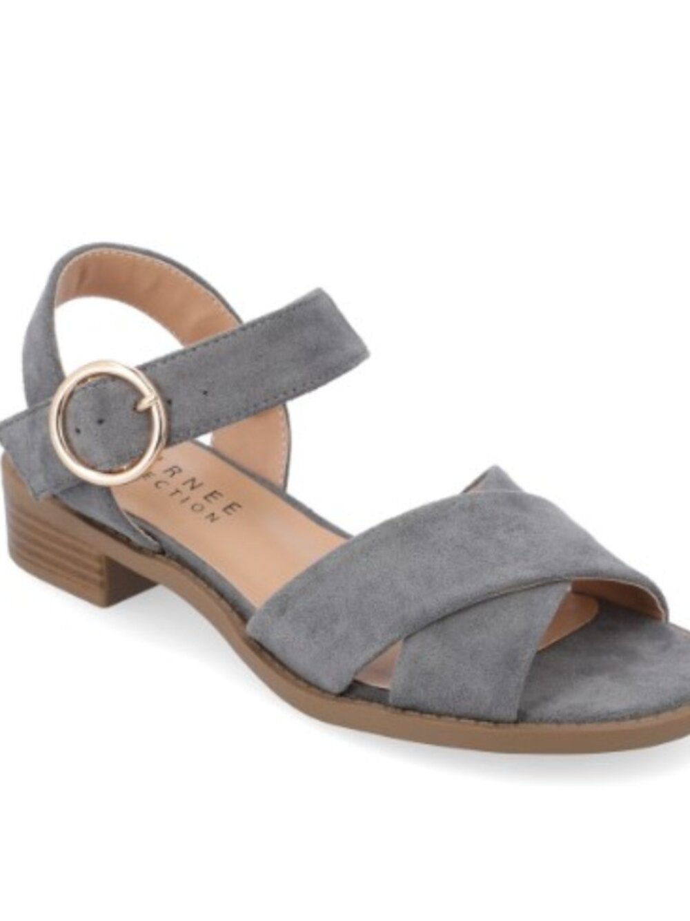 Journee Collection Women's Cressida Block Heel Buckle Sandals
